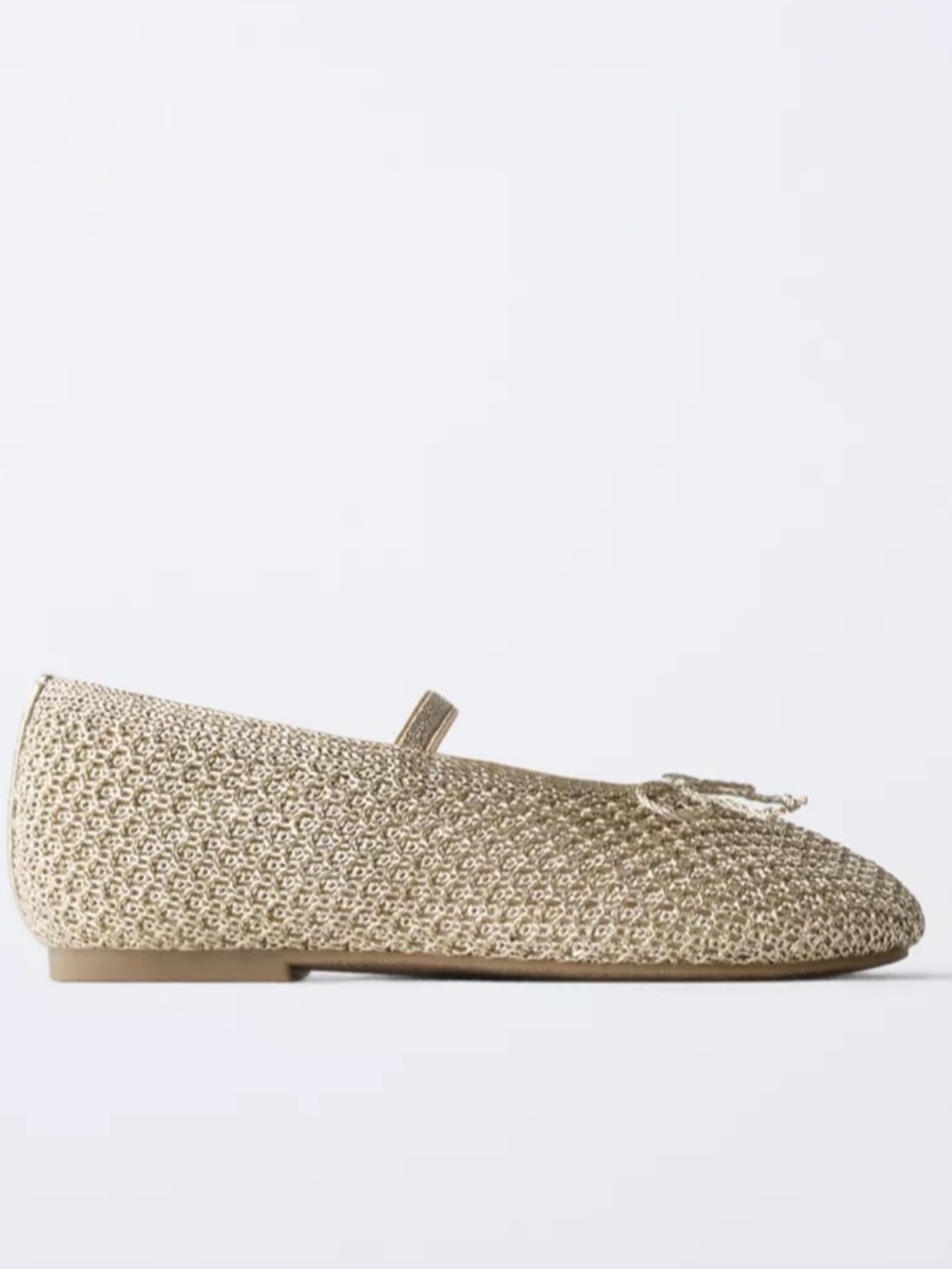 GOLD Classic Woven Ballet Flat in Metallic